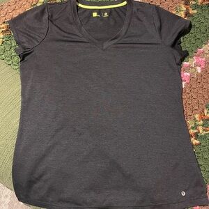 Xersion Charcoal V-Neck Short Sleeve Tee